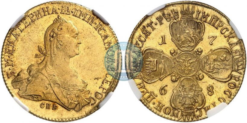 Picture 10 roubles 1768 year СПБ 