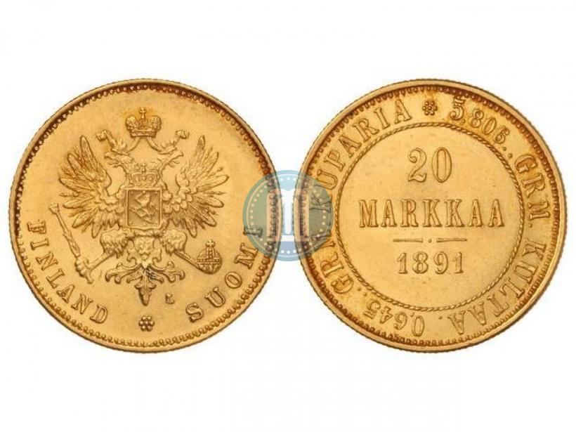 Picture 20 markkaa 1891 year L 