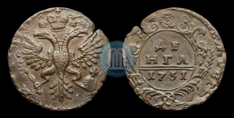 Фото Денга 1731 года  