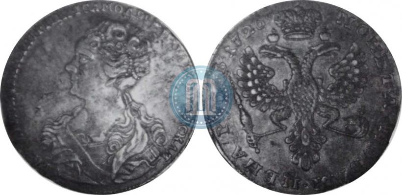Picture 1 rouble 1726 year  "Moscow type, portrait turned to the left"