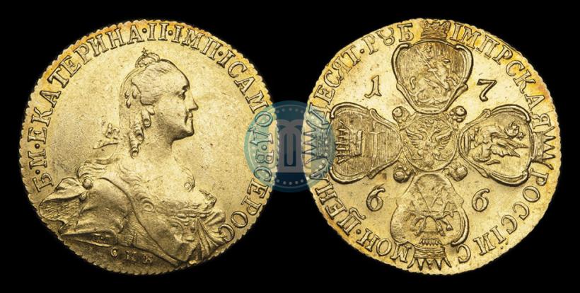 Picture 10 roubles 1766 year СПБ 