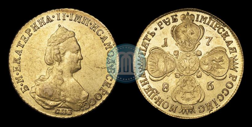 Picture 5 roubles 1786 year СПБ 