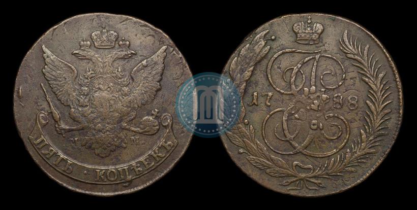 Picture 5 kopecks 1788 year ММ 