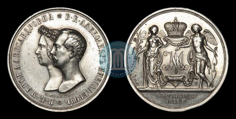 Фото Медаль 1841 года H. GUBE. FECIT "В память бракосочетания наследника престола"