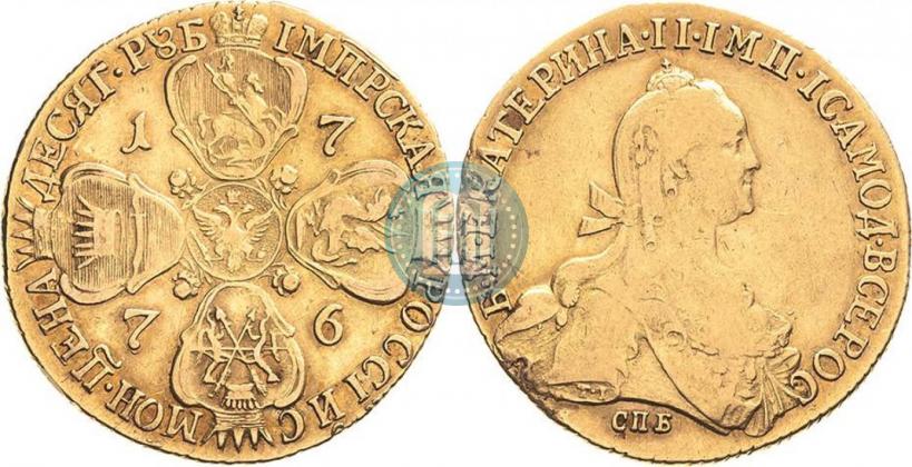 Picture 10 roubles 1776 year СПБ 