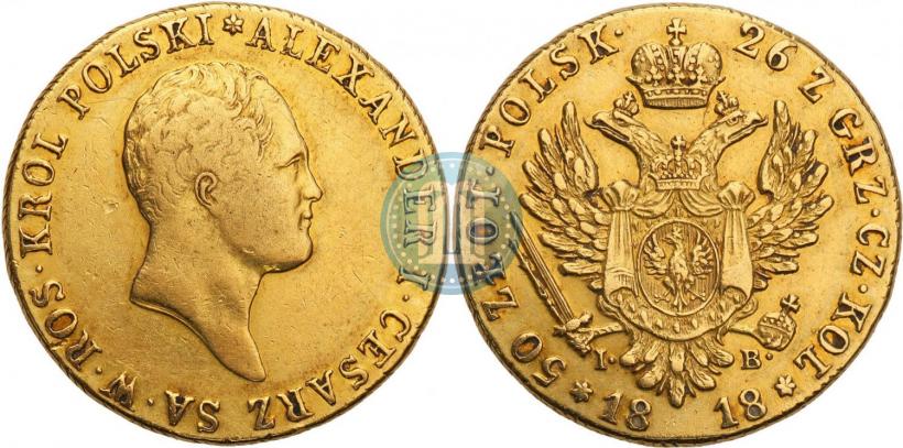 Picture 50 złotych 1818 year IB 