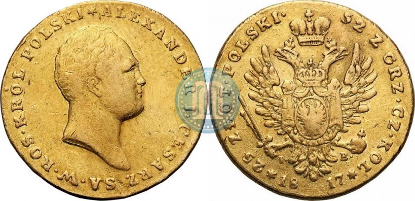 Picture 25 złotych 1817 year IB 