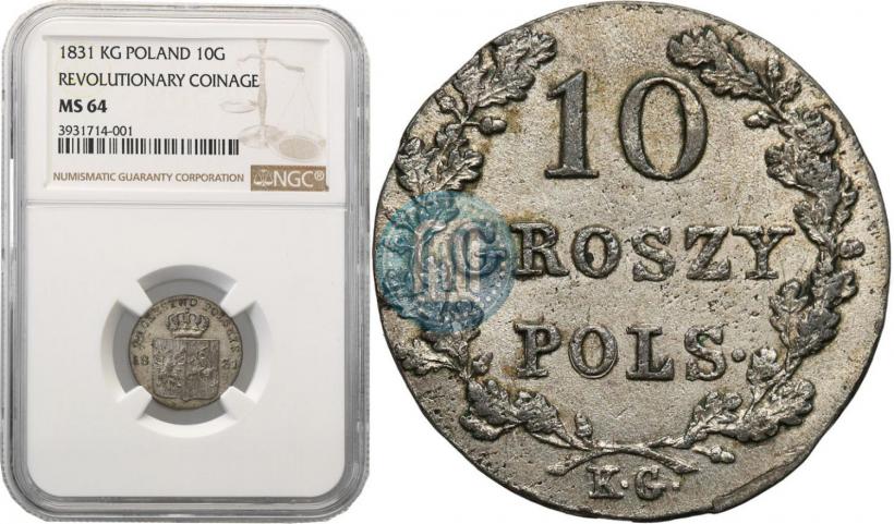 Picture 10 groszy 1831 year KG "Polish uprising"