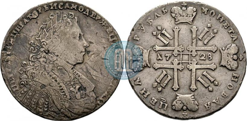 Picture 1 rouble 1728 year  "Type of 1728"