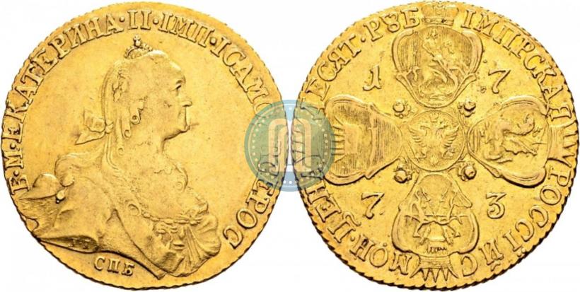 Picture 10 roubles 1773 year СПБ 