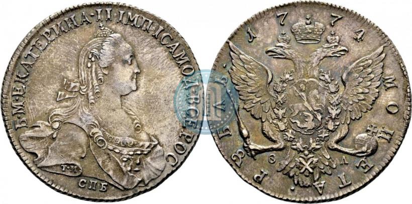 Picture 1 rouble 1774 year СПБ-ФЛ 