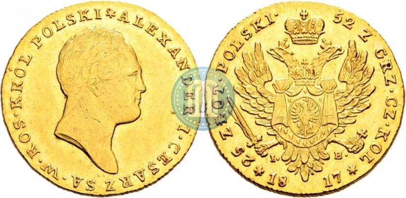 Фото 25 злотых 1817 года IB 