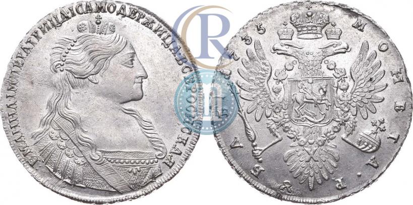 Фото 1 рубль 1735 года  