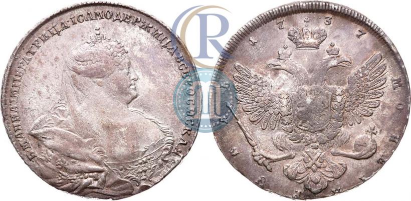Picture 1 rouble 1737 year  "Moscow type"