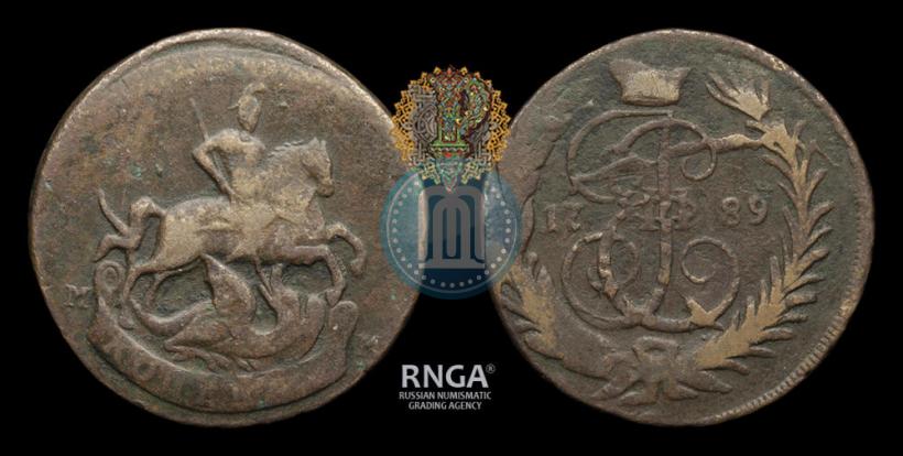 Picture 1 kopeck 1789 year ММ 