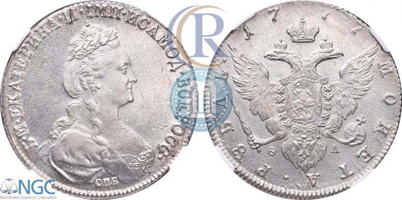 Picture 1 rouble 1777 year СПБ-ФЛ 