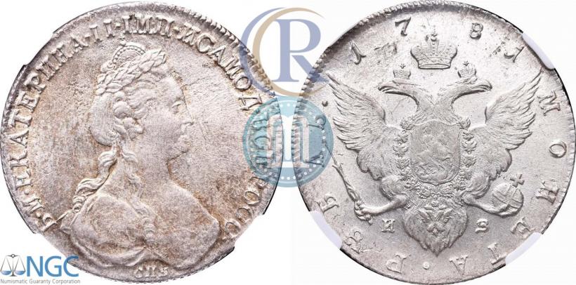 Picture 1 rouble 1781 year СПБ-ИЗ 