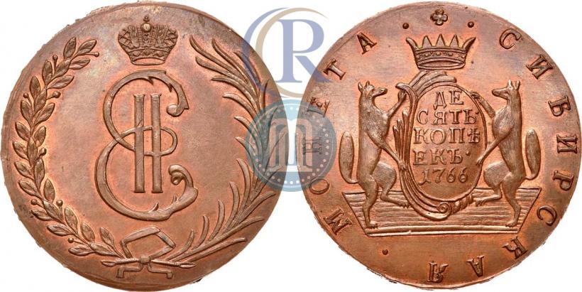 Picture 10 kopecks 1766 year  