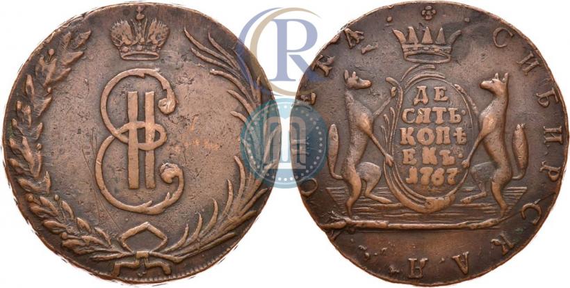 Picture 10 kopecks 1767 year  