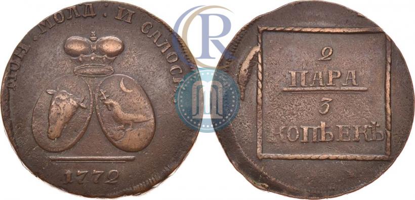 Фото 2 пара - 3 копейки 1772 года  
