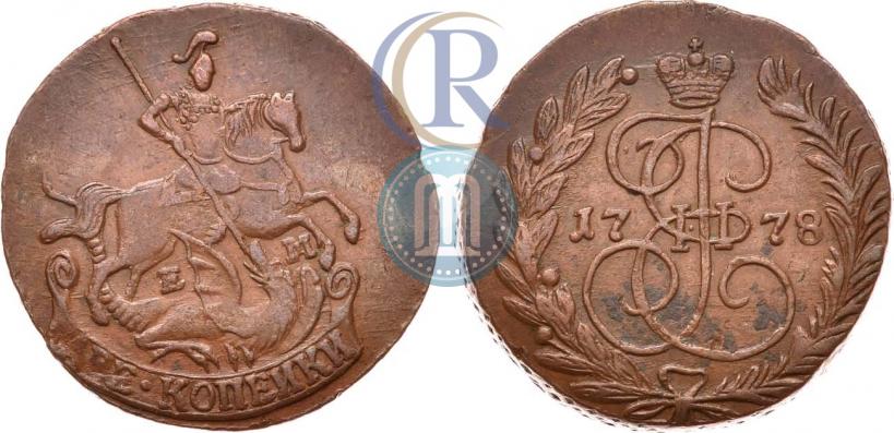 Picture 2 kopecks 1778 year ЕМ 