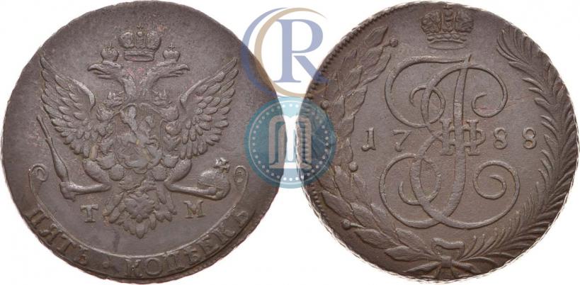 Picture 5 kopecks 1788 year ТМ 
