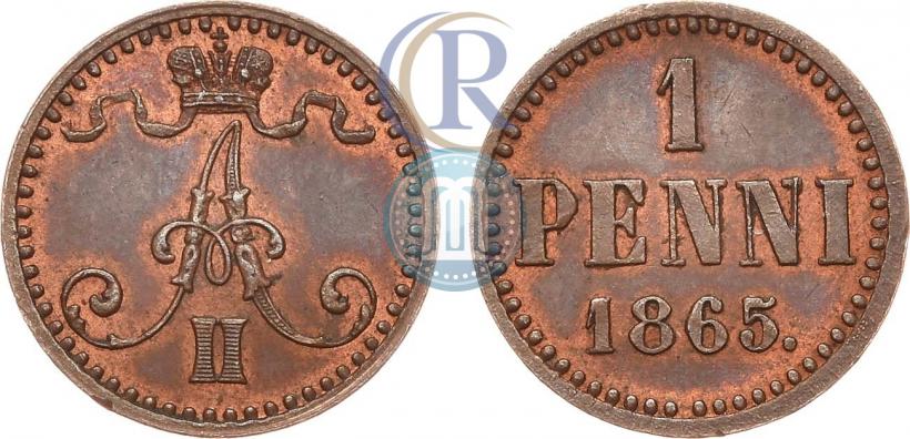 Picture 1 penni 1865 year  