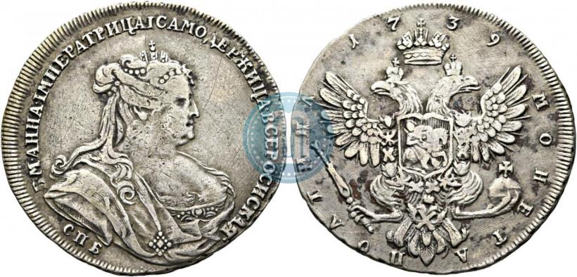 Picture Poltina 1739 year СПБ "Petersburg type"