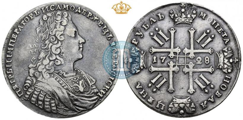 Фото 1 рубль 1728 года  "Тип 1728"