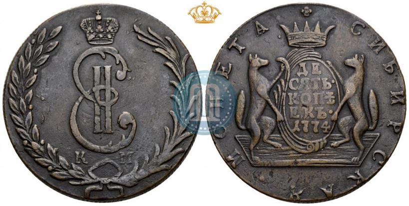 Picture 10 kopecks 1774 year КМ 
