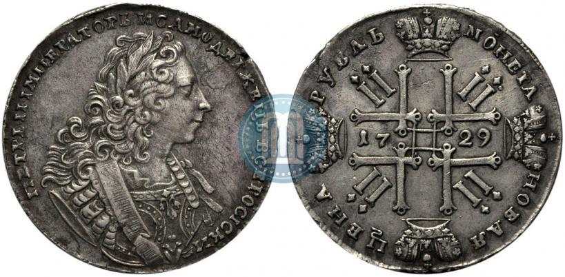 Фото 1 рубль 1729 года  "Тип 1729"