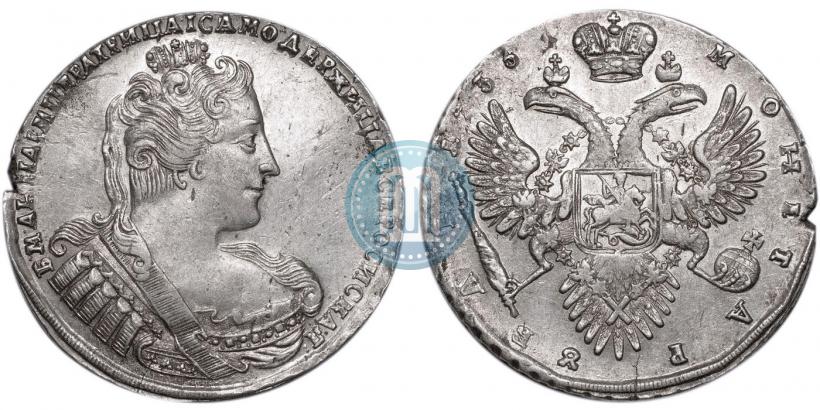 Фото 1 рубль 1733 года  