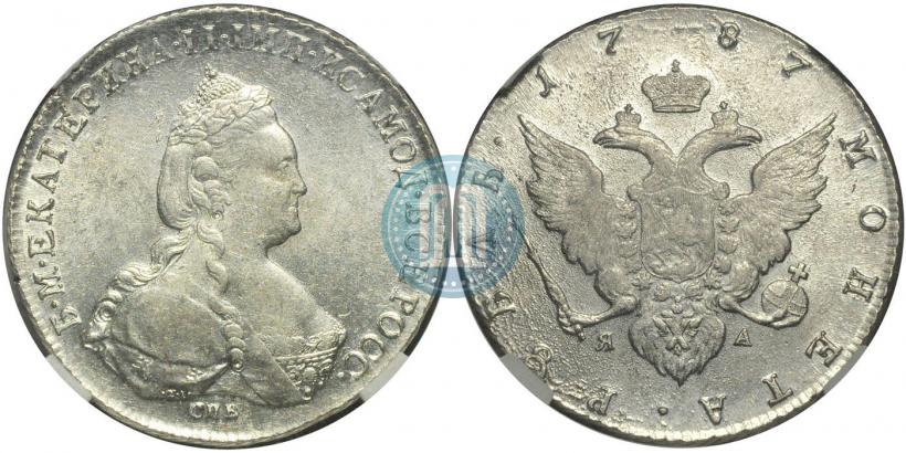 Фото 1 рубль 1787 года СПБ-ЯА 