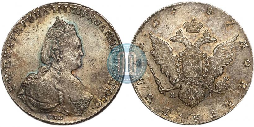 Фото 1 рубль 1787 года СПБ-ЯА 