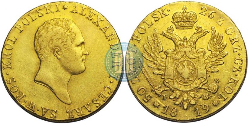 Picture 50 złotych 1819 year IB 