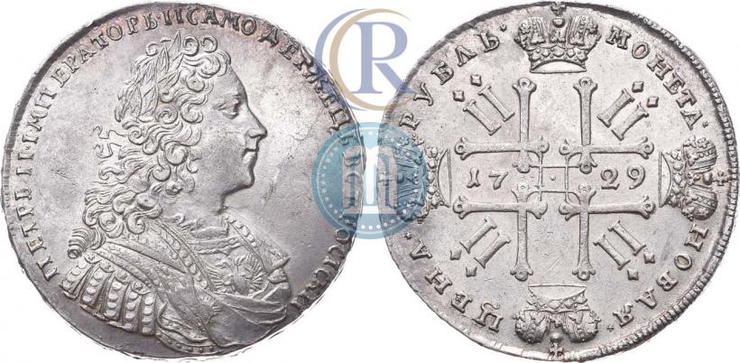 Фото 1 рубль 1729 года  "Тип 1728"