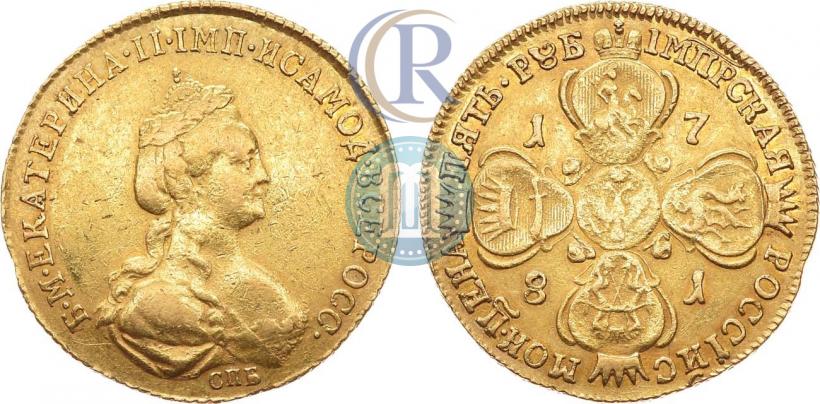 Picture 5 roubles 1781 year СПБ 