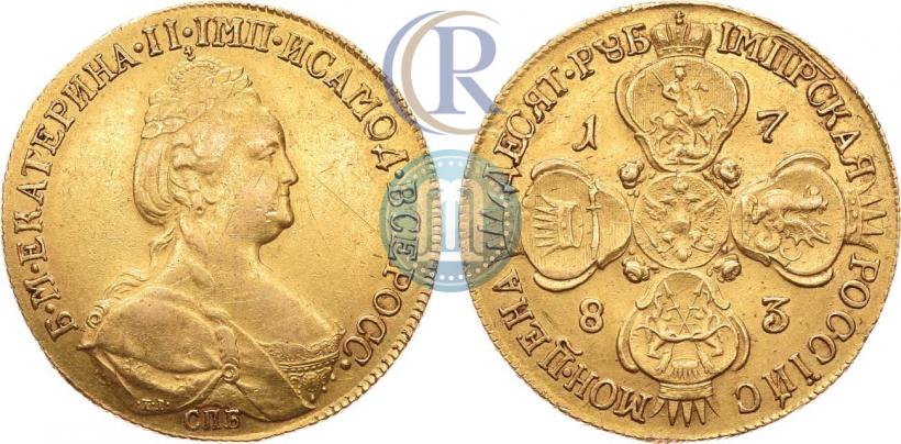Picture 10 roubles 1783 year СПБ 