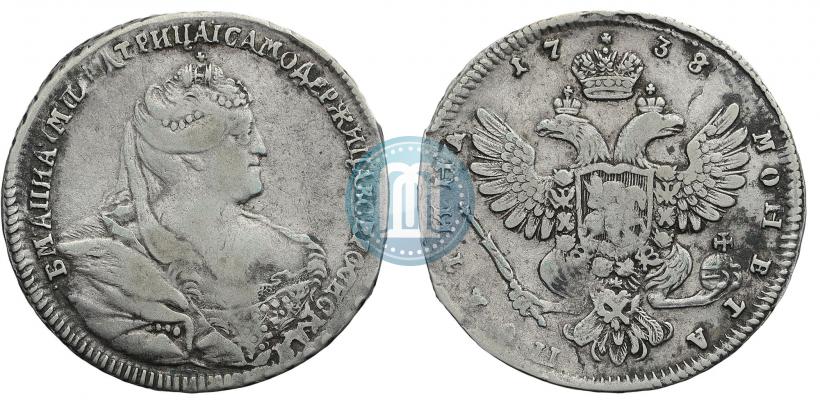 Фото Полтина 1738 года  "Московский тип"
