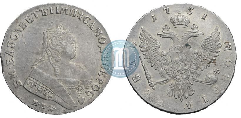 Picture 1 rouble 1751 year ММД 