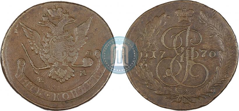 Фото 5 копеек 1770 года ЕМ 