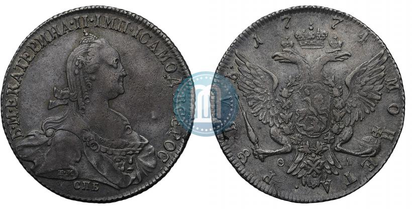 Фото 1 рубль 1774 года СПБ-ФЛ 
