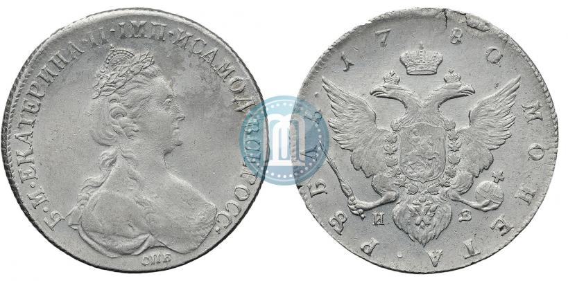 Picture 1 rouble 1780 year СПБ-ИЗ 