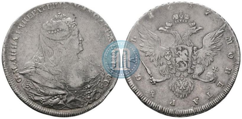 Picture 1 rouble 1737 year  "Portrait by Gedlinger"