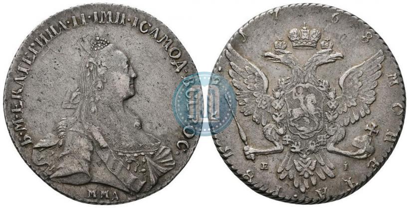 Picture 1 rouble 1768 year ММД-EI 