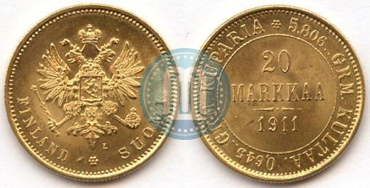 Picture 20 markkaa 1911 year L 