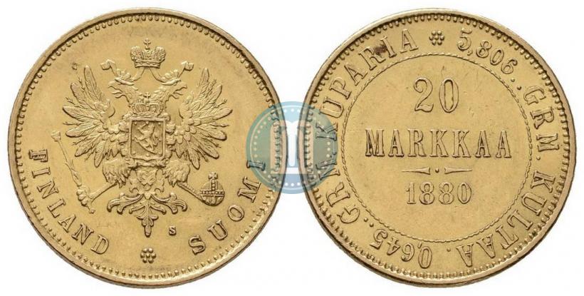 Picture 20 markkaa 1880 year S 