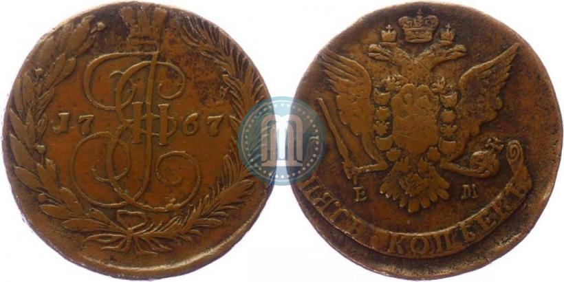 Picture 5 kopecks 1768 year ЕМ 