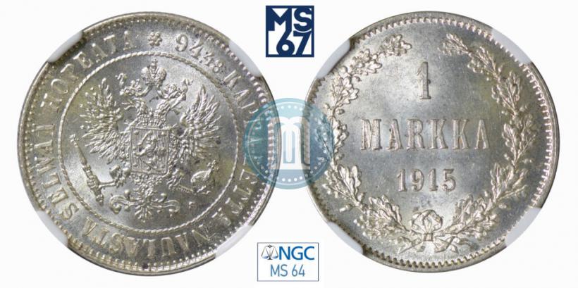 Picture 1 markka 1915 year S 