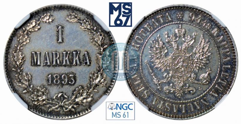 Picture 1 markka 1893 year L 
